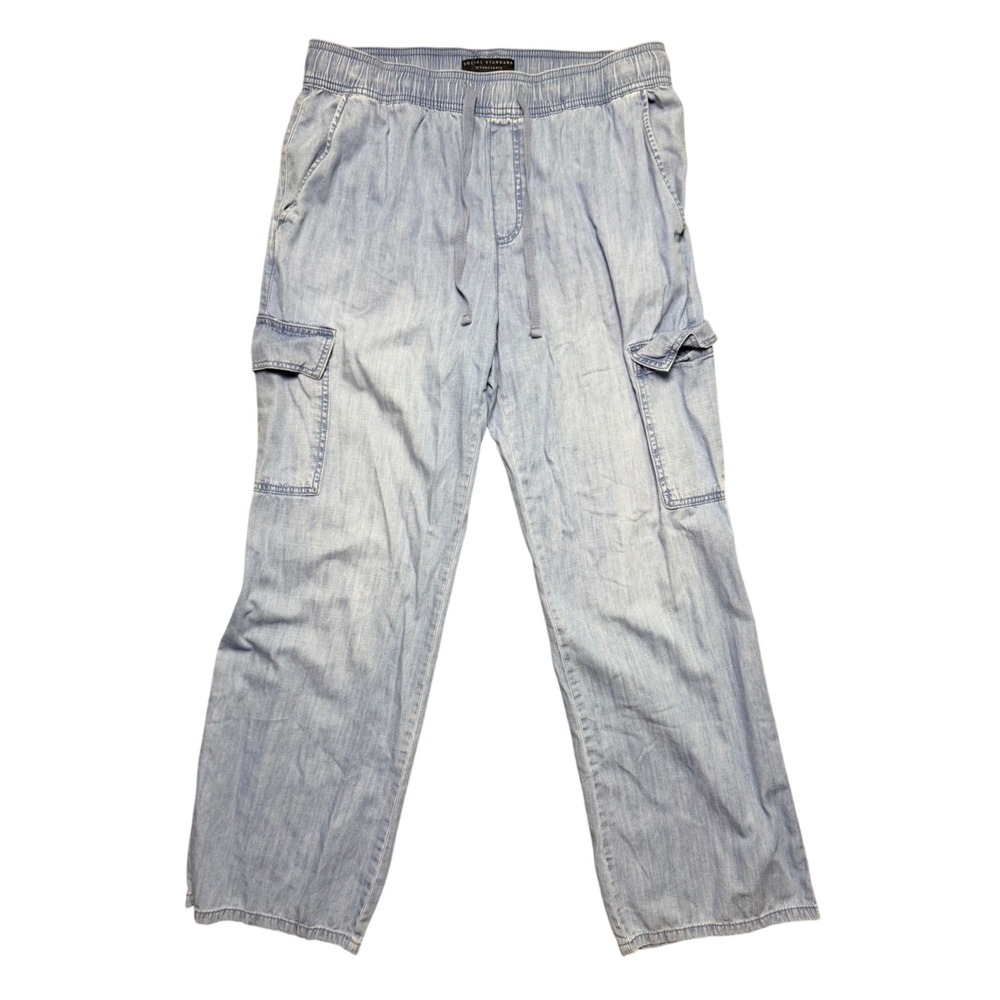 Social Standard by Sanctuary Cargo Pants Womens L XP9291R4 Blue Chambray EUC